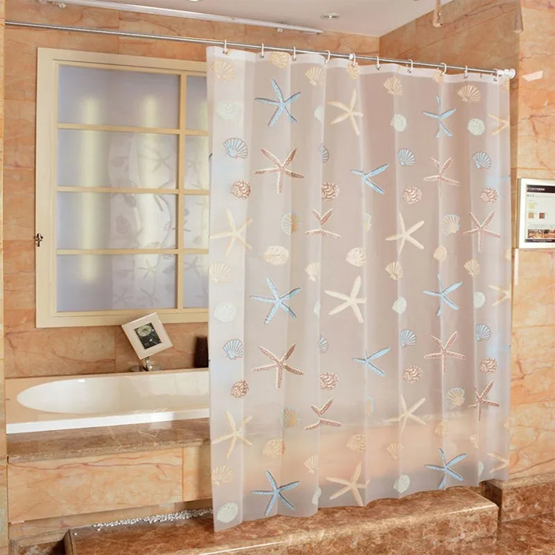 Starfish Seashell Shower Curtain