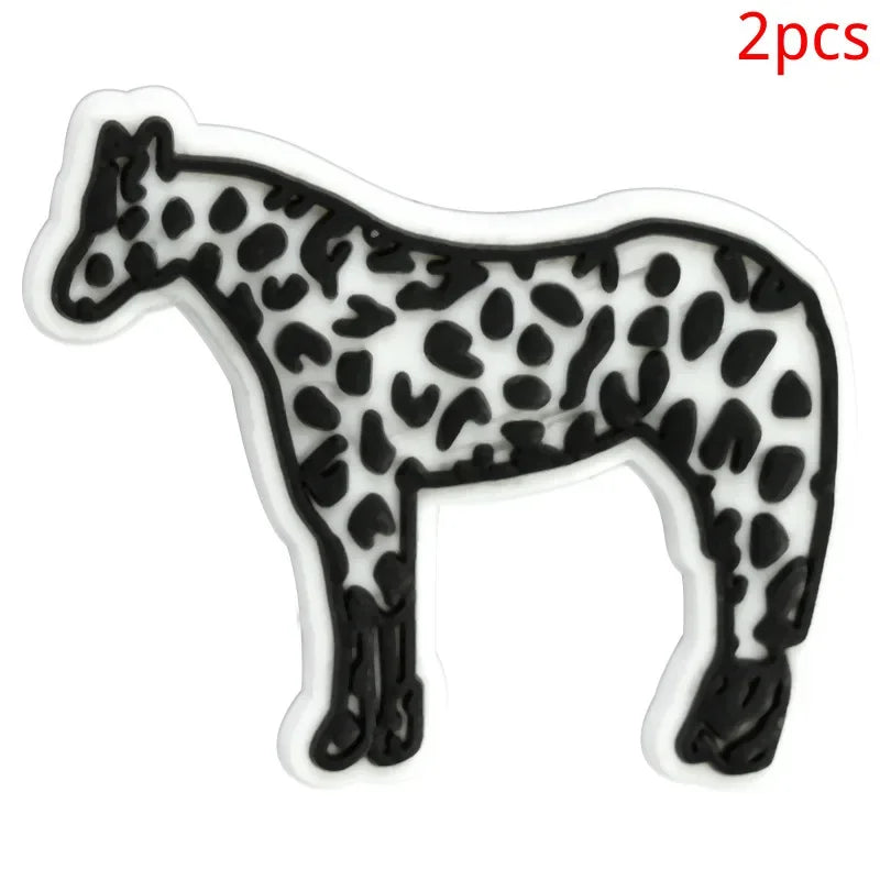 Leopard Print Shoe Buckle Charms