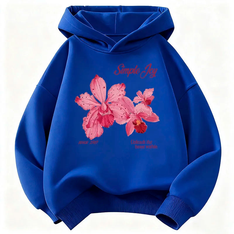 Kids Flower Print Hoodie