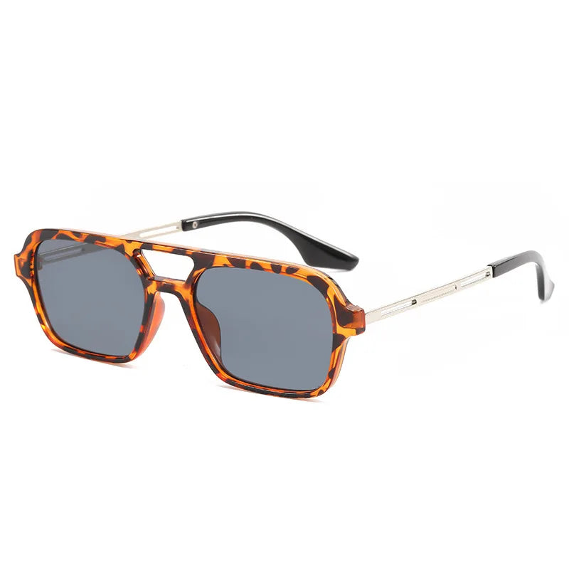 Retro Double Bridge Gradient Sunglasses