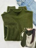 Mock Neck Soft Knit Pullover