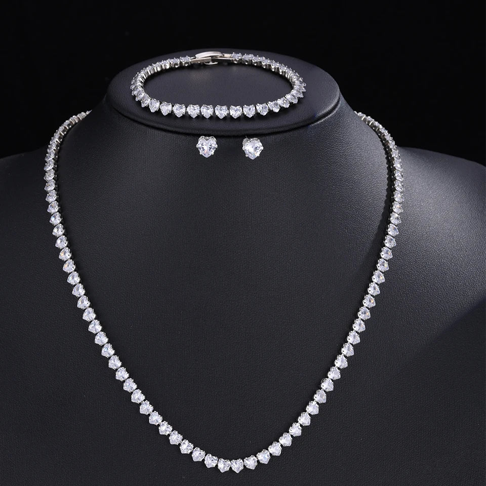 💎 ZAKOL Zircon Bridal Necklace Earrings Set