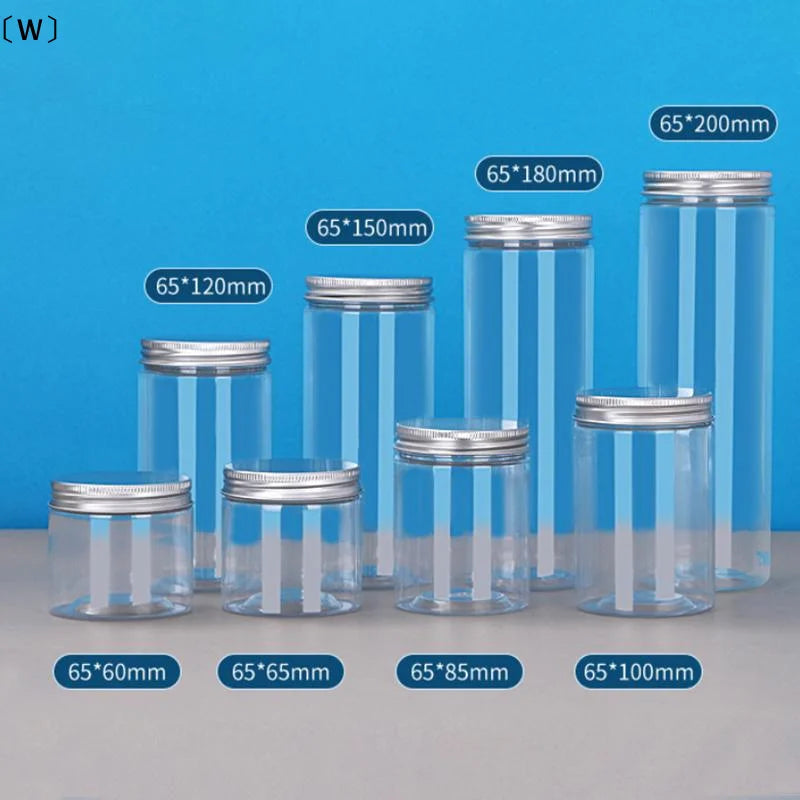 Aluminum Lid Clear Storage Jar