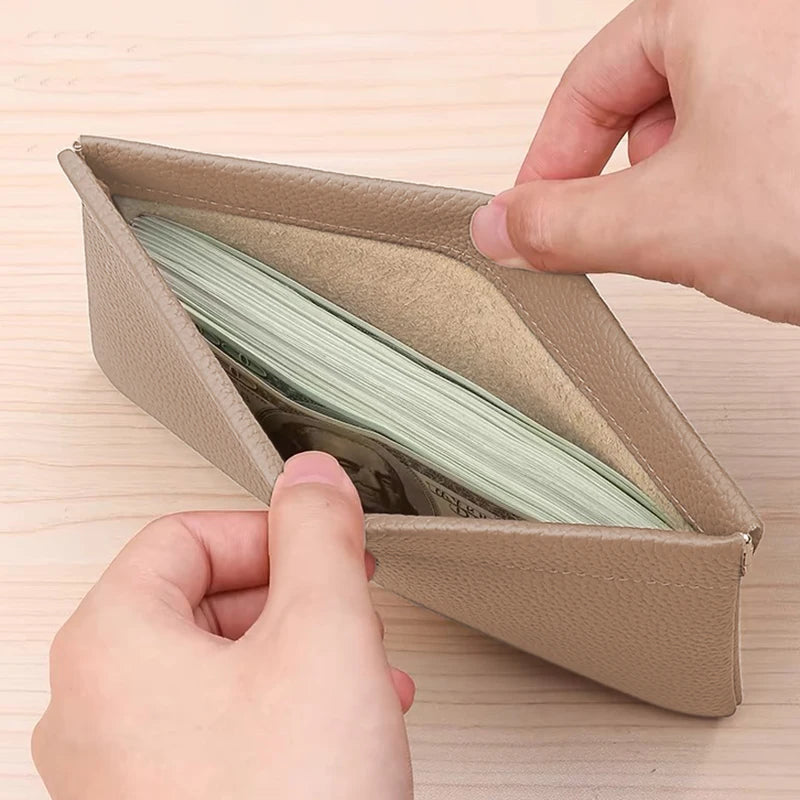 Self-Closing Long Travel Wallet