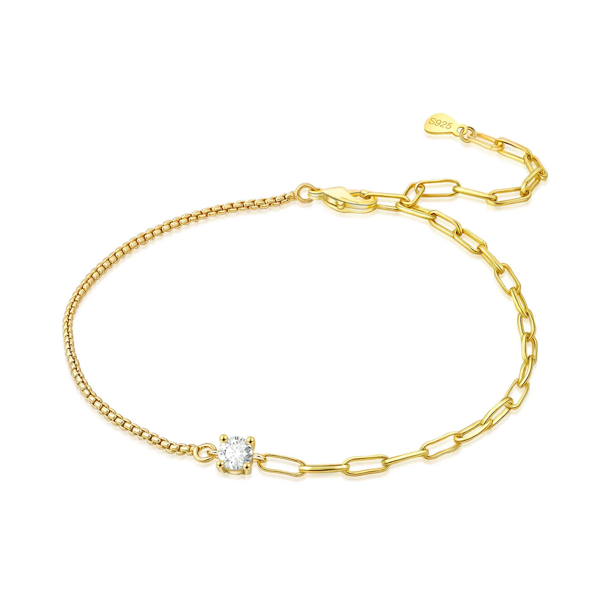 925 Silver Double-Layer Cross Anklet