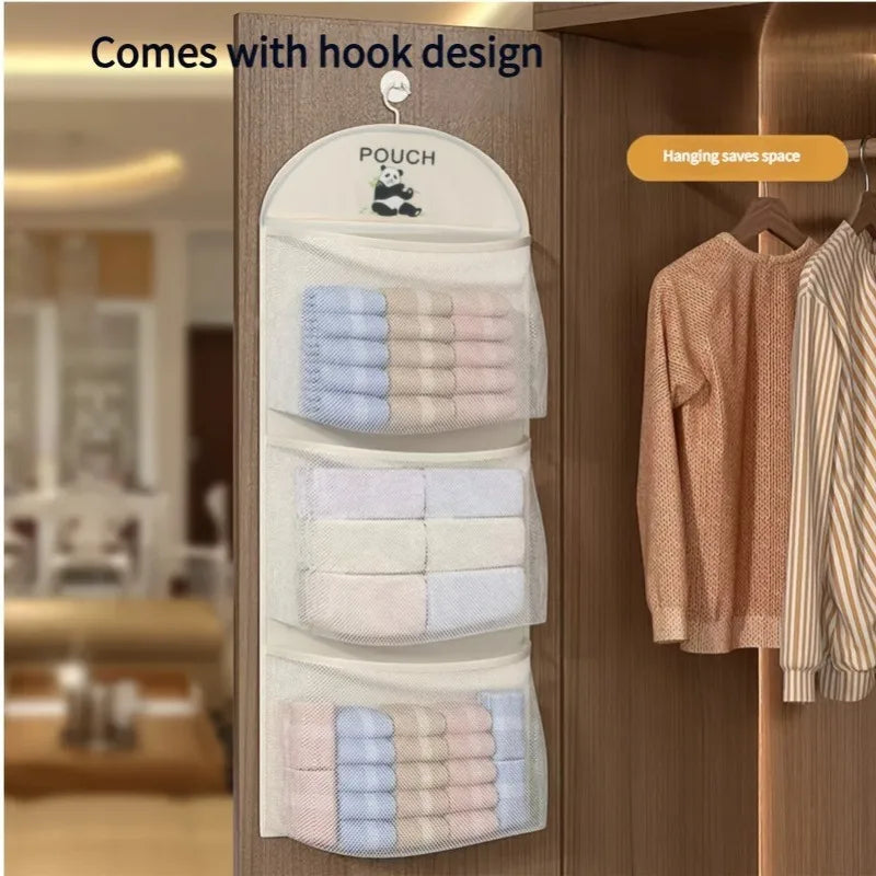 3-Tier Hanging Mesh Underwear Organizer