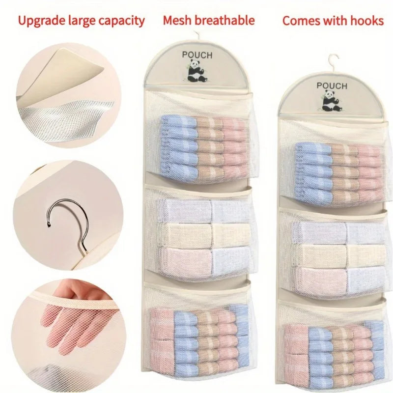 3-Tier Hanging Mesh Underwear Organizer