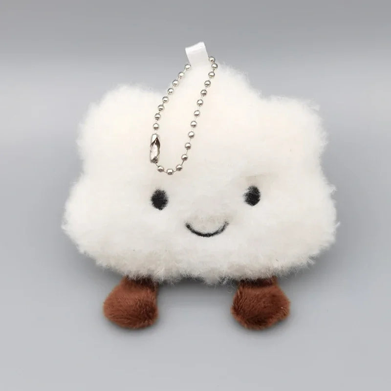 Plush Smile Cloud Keychain