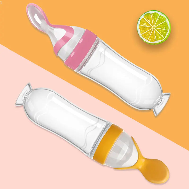 🥣 Baby Silicone Feeding Spoon Bottle