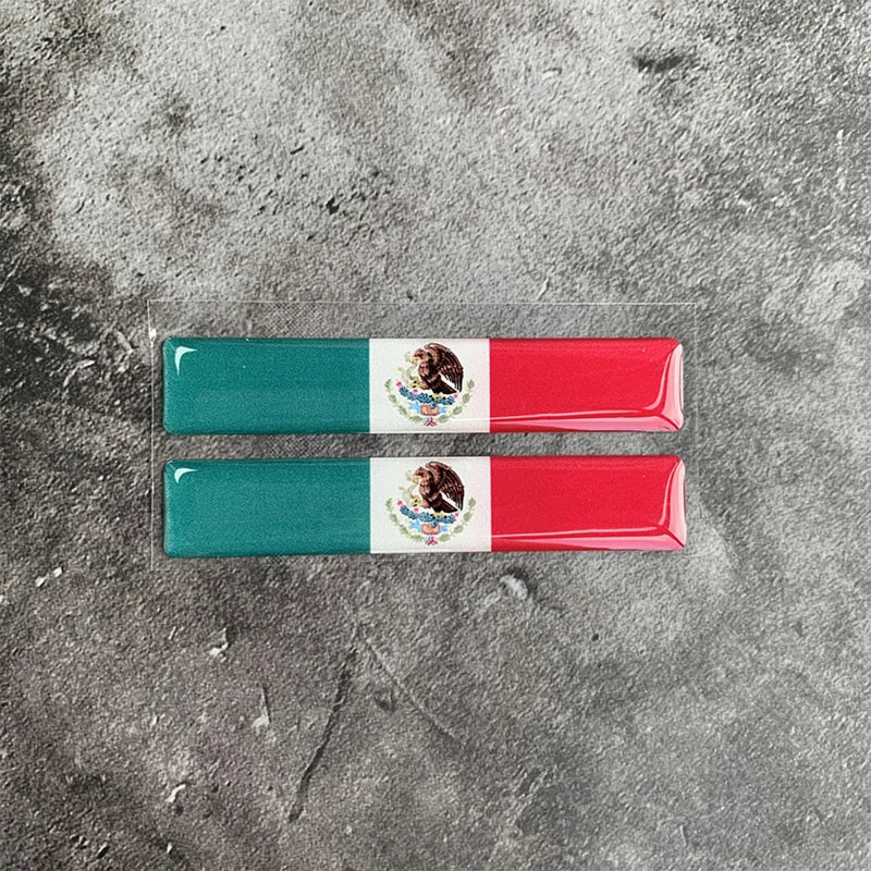 🌍 3D Reflective Flag Sticker