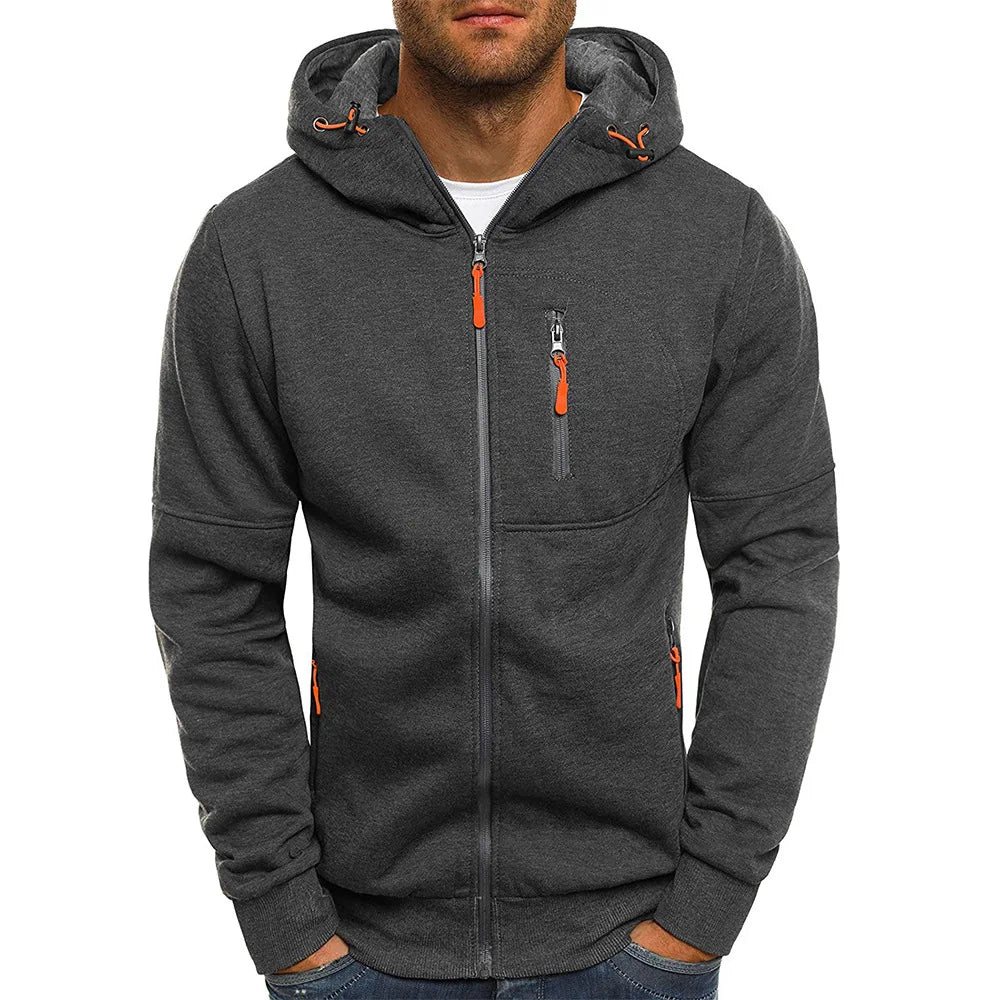 Men's Zip-Up Hoodie Cardigan