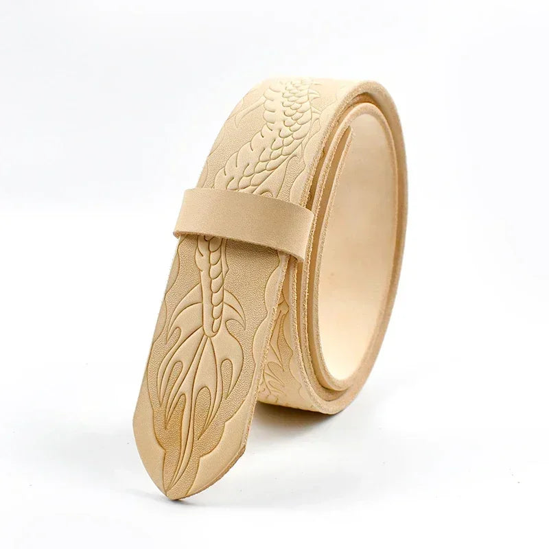 Men's Embossed Cowhide Leather Belt