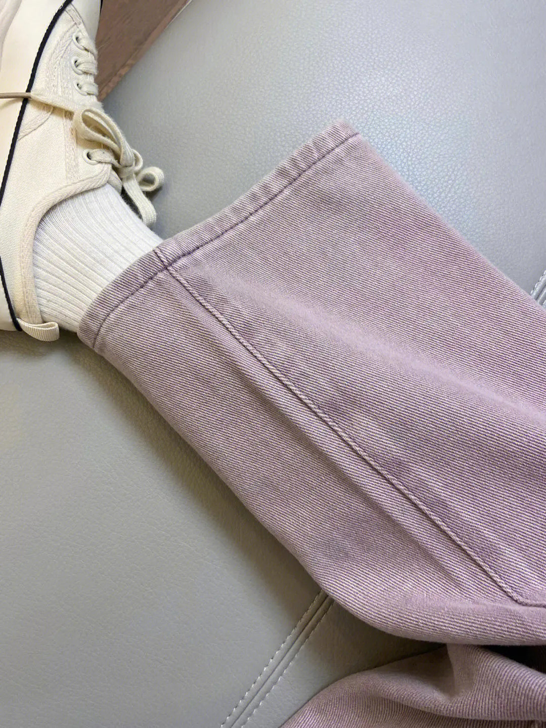 Purple High Waist Wide-Leg Jeans