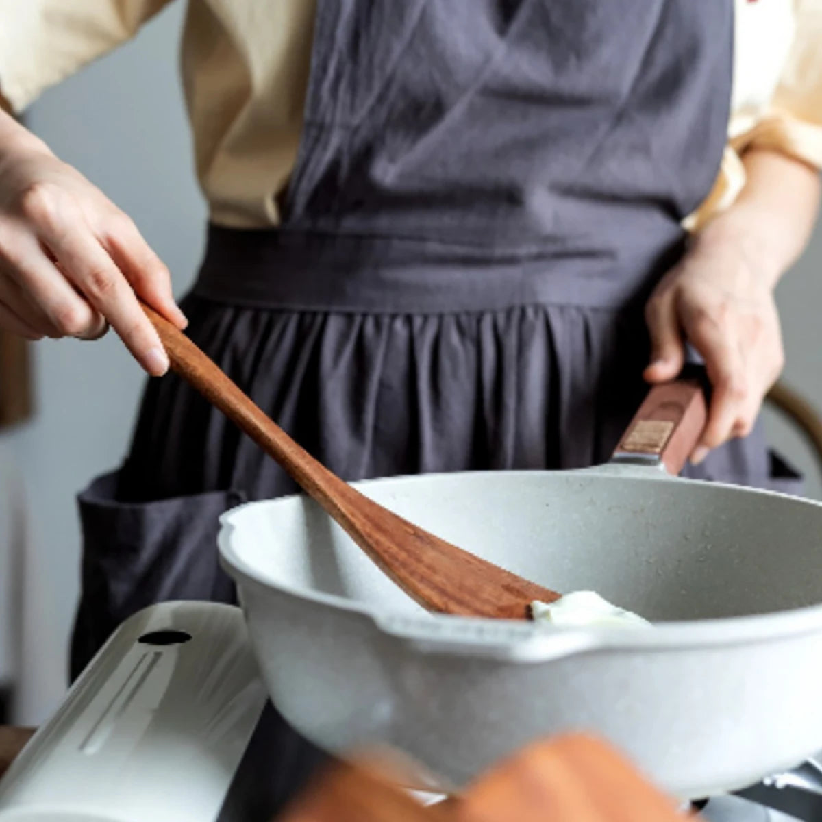 Wooden Cooking Utensil Set with Holder