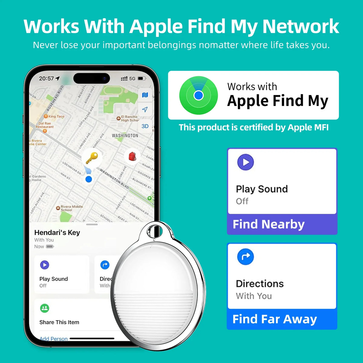 📍 Mini GPS Tracker for Apple Find My