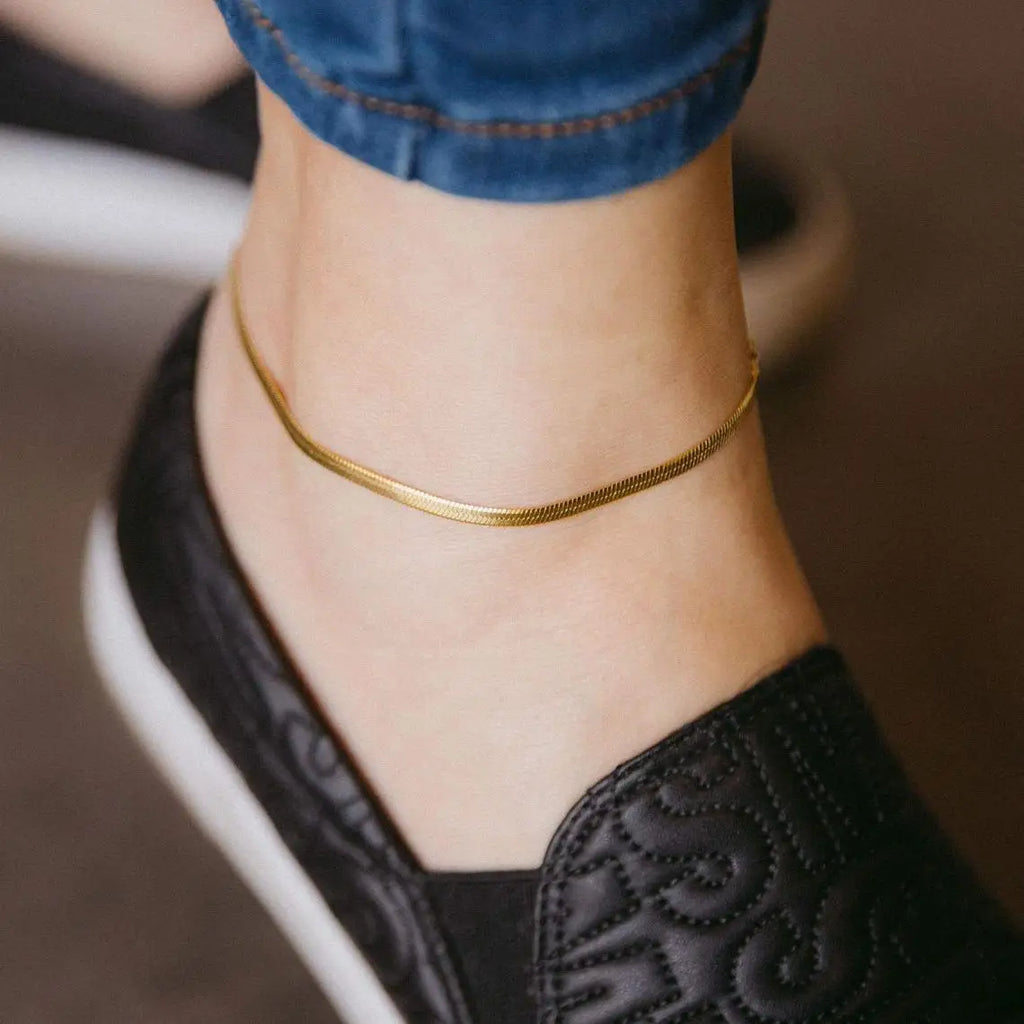Gold Snake Chain Anklet