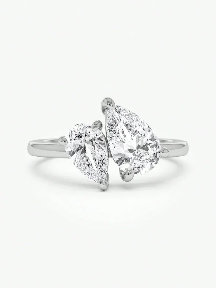 💧 Sparkling Water Drop CZ Ring
