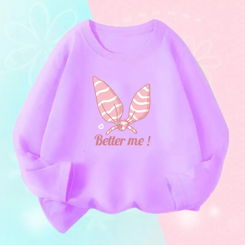 Kids Bow Print Long Sleeve T-Shirt