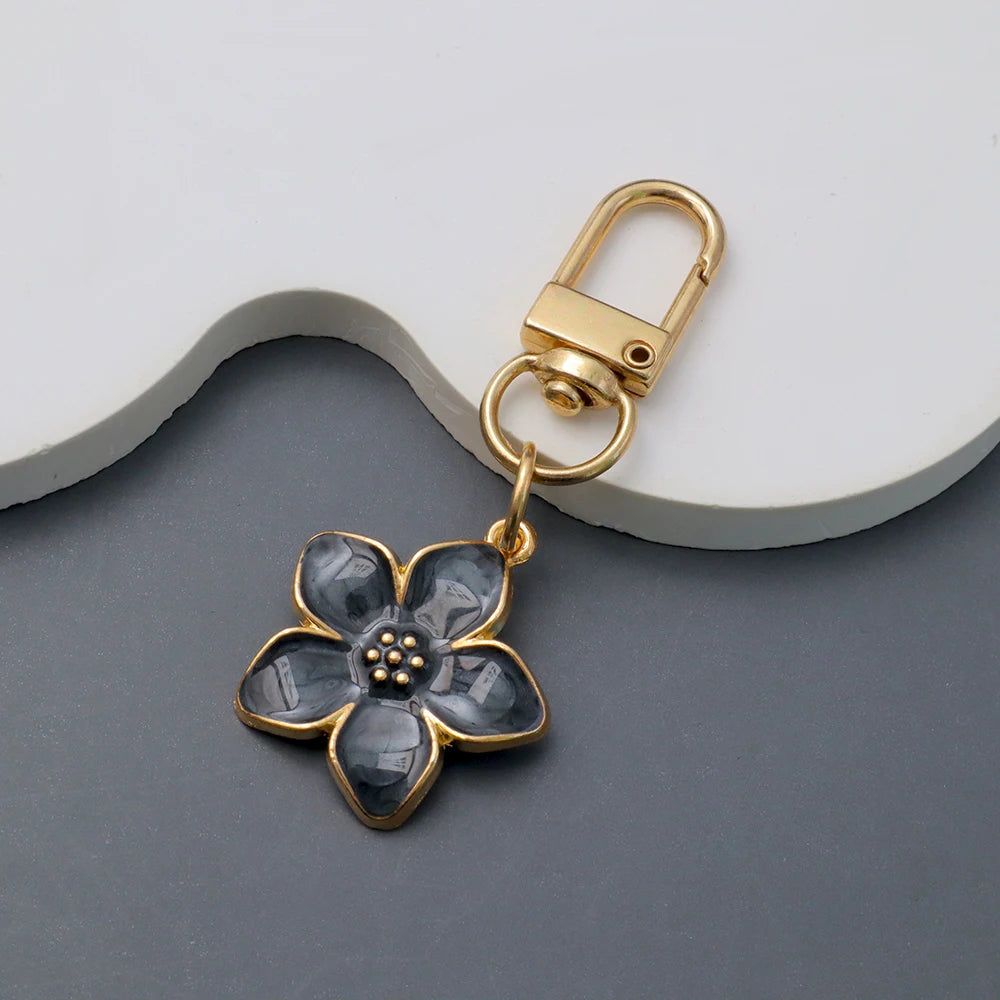 Enamel Cherry Blossom Keychain