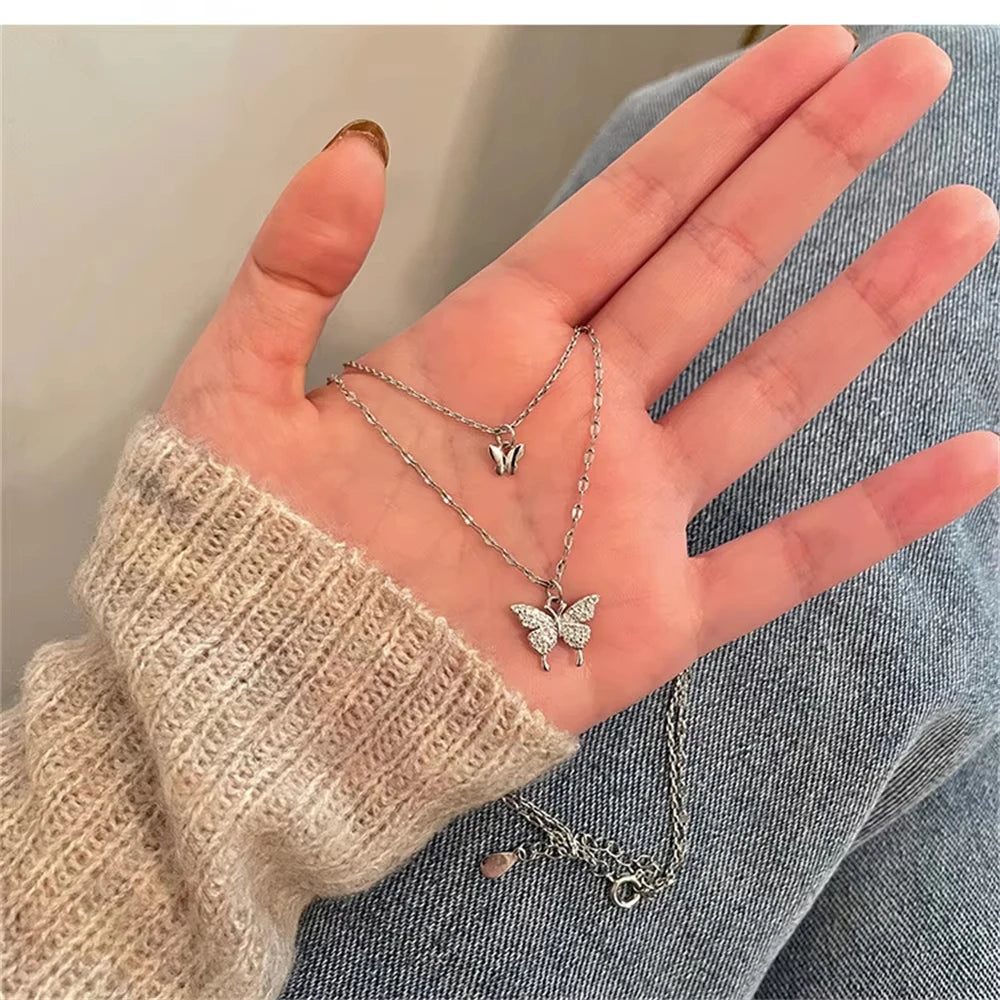 🦋 Butterfly Double Layer Necklace