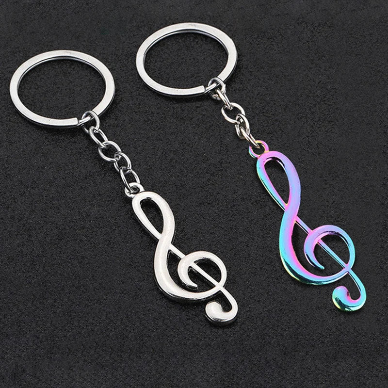 Colorful Music Note Keychain