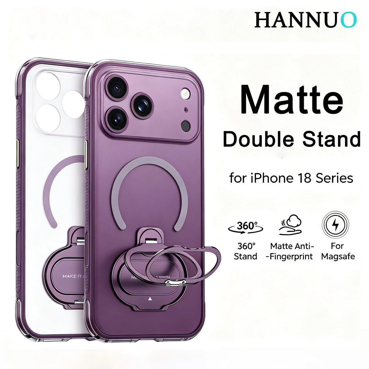 Clear Magnetic iPhone Case with Stand