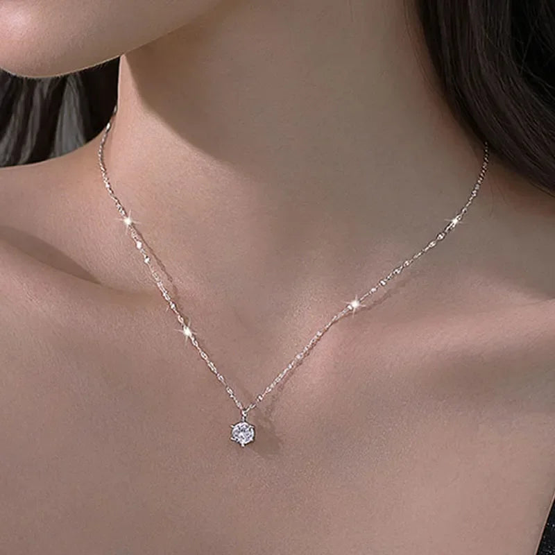 💎 Silver AAA Zircon Choker Necklace
