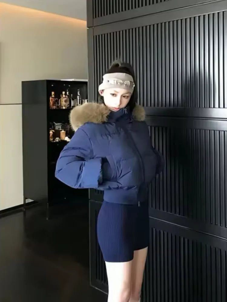 Women's Short Slim Hooded Puffer