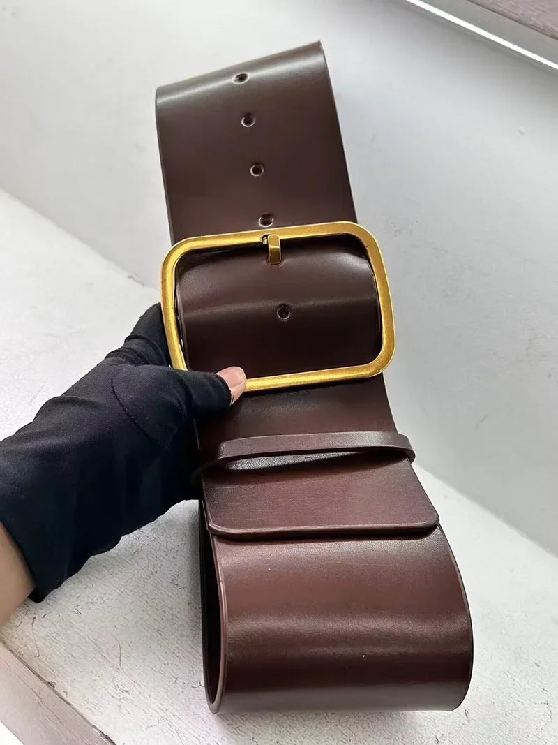 Women's Wide Leather Corset Belt