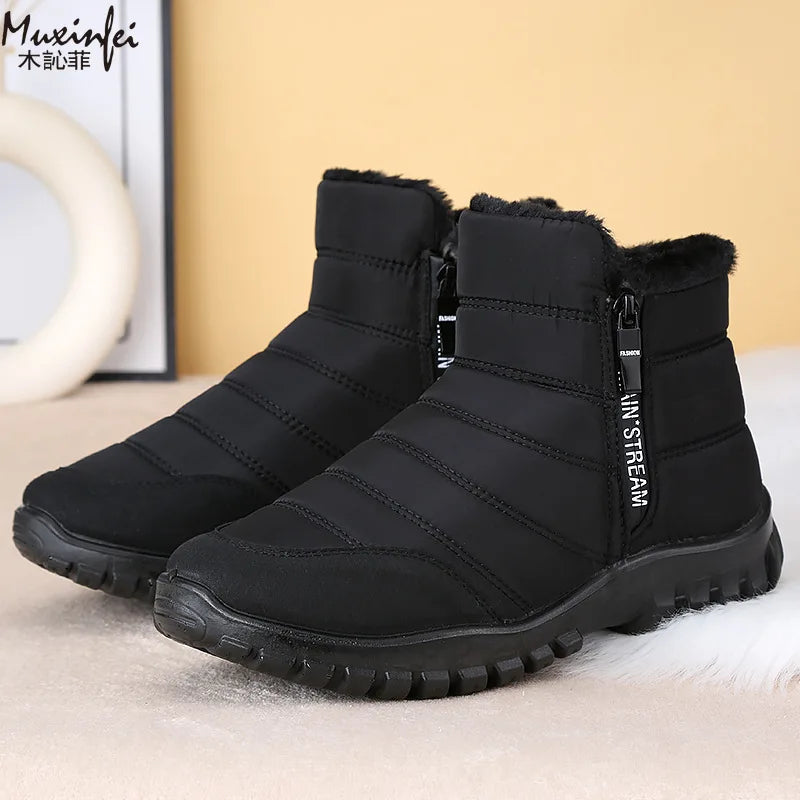 Men's Plush Waterproof Snow Boots