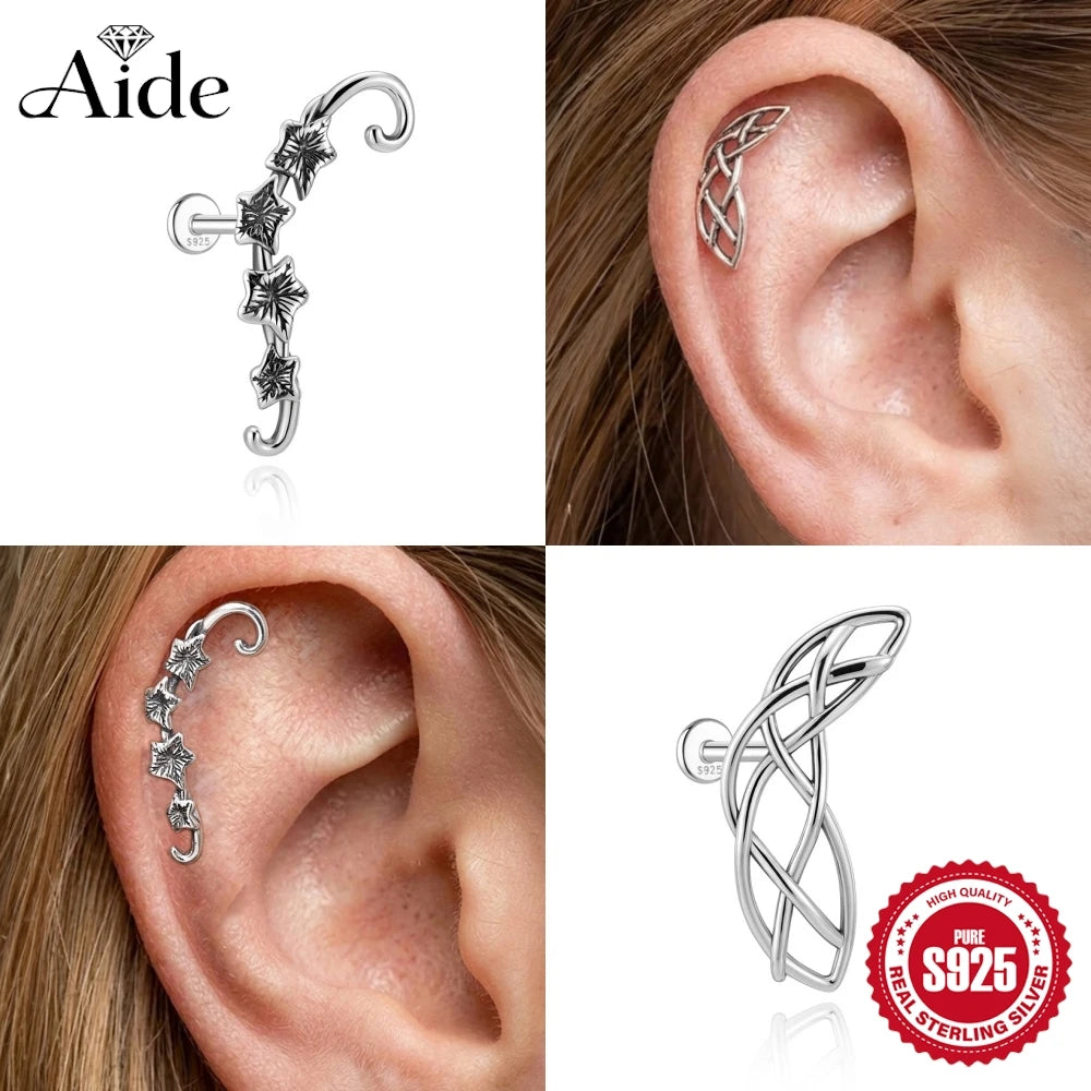 925 Silver Morning Glory Flat Back Stud
