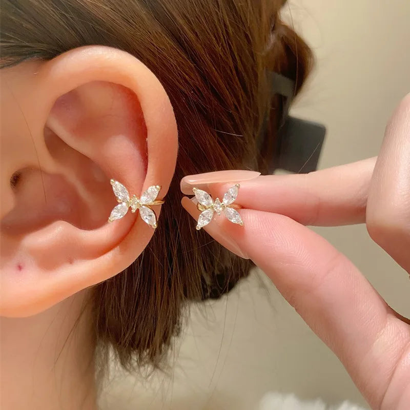 Zircon Butterfly Ear Cuff – No Piercing