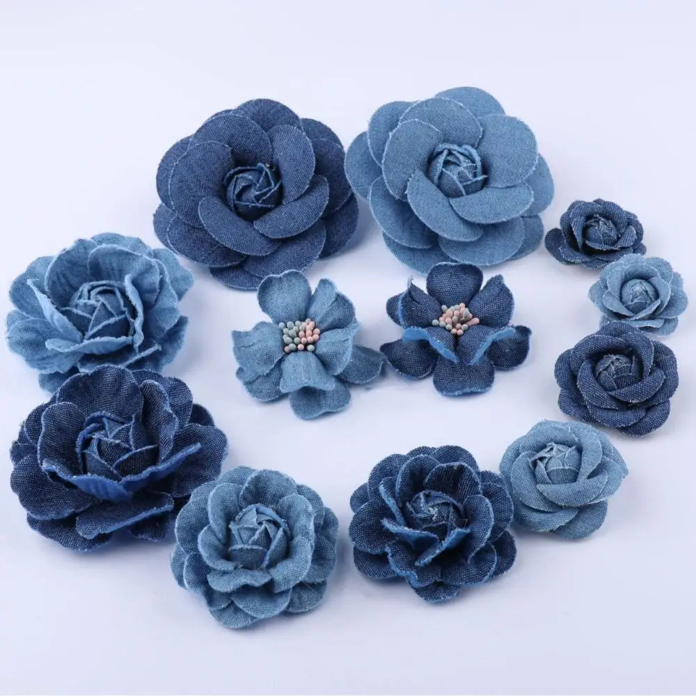 Denim Fabric Flowers