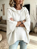 Hooded Batwing Knit Sweater
