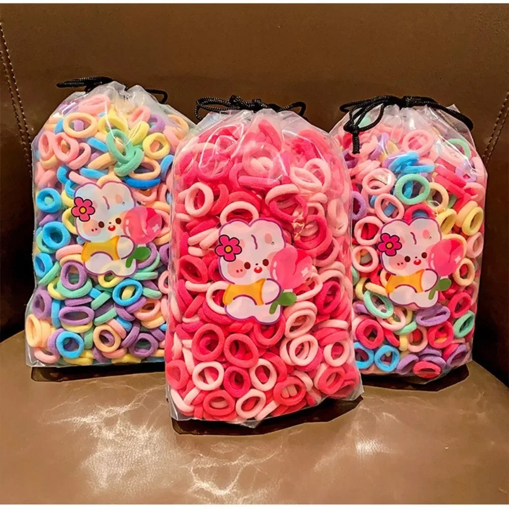 Kids Mini Hair Ties – 100 Pcs