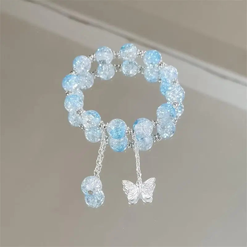 Lucky Bead Butterfly Charm Bracelet