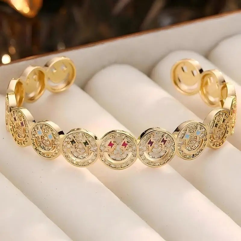 ⚡ Lightning Smiley Zircon Bracelet