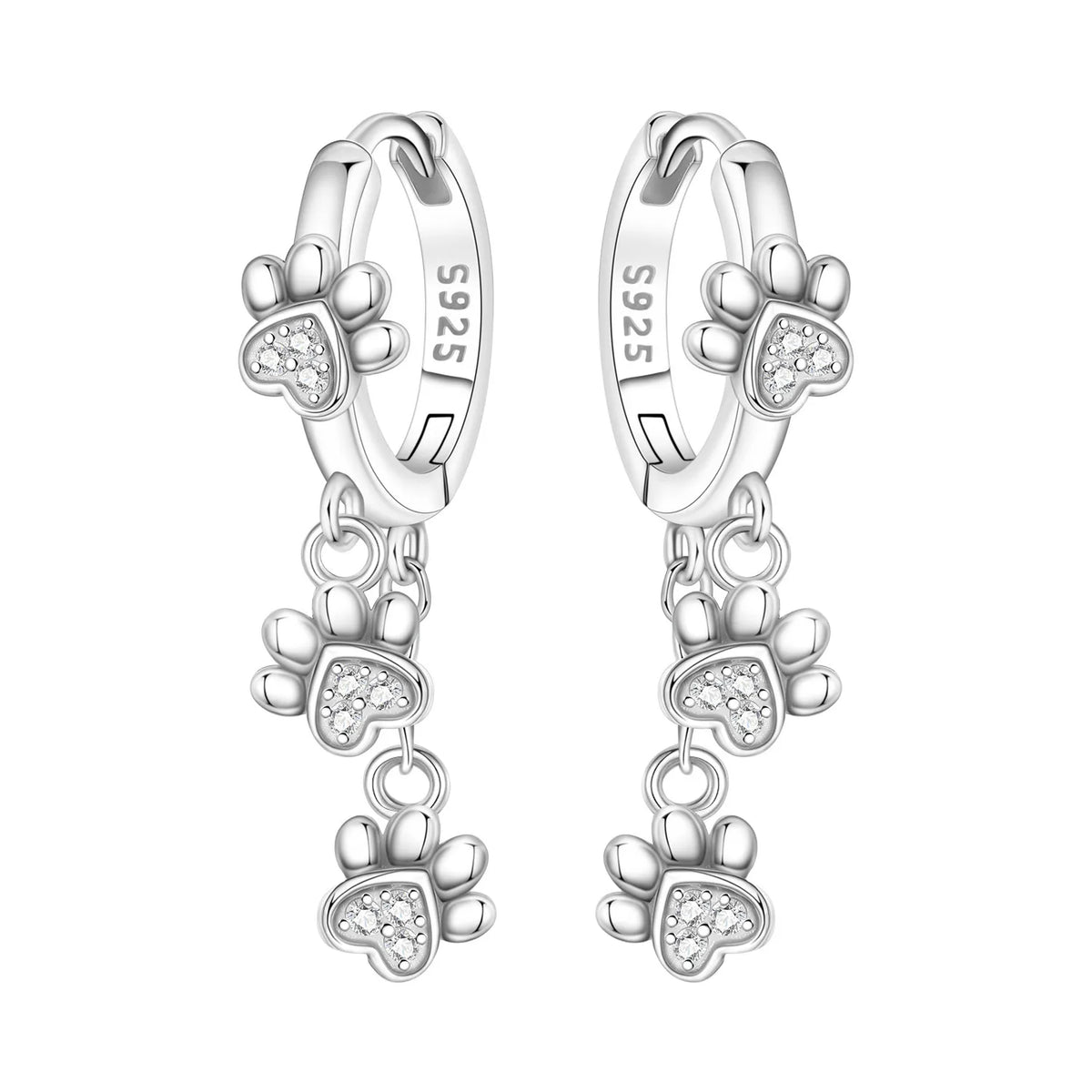 925 Silver Purple Hydrangea Earrings
