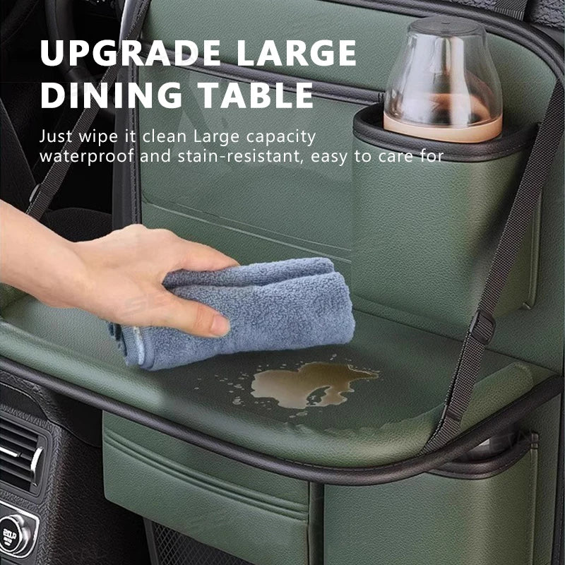🚗 Car Seat Back Organizer with Foldable Tray