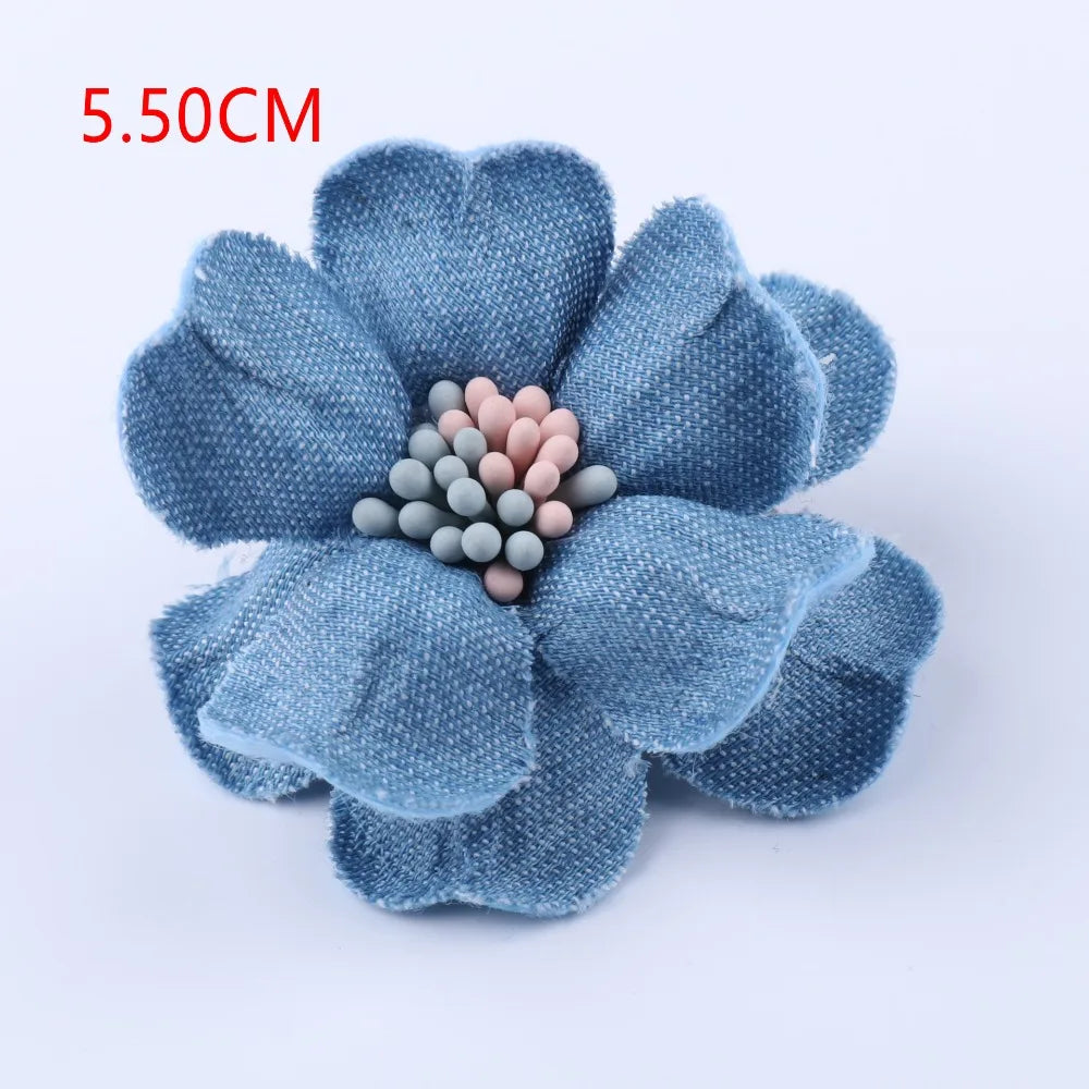 Denim Fabric Flowers