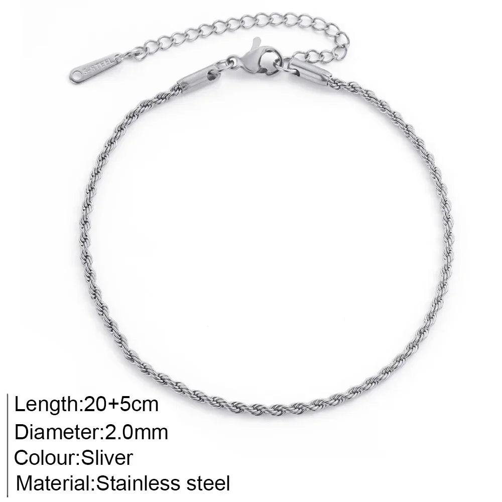 ✨ Stainless Steel Beach Anklet Jewelry
