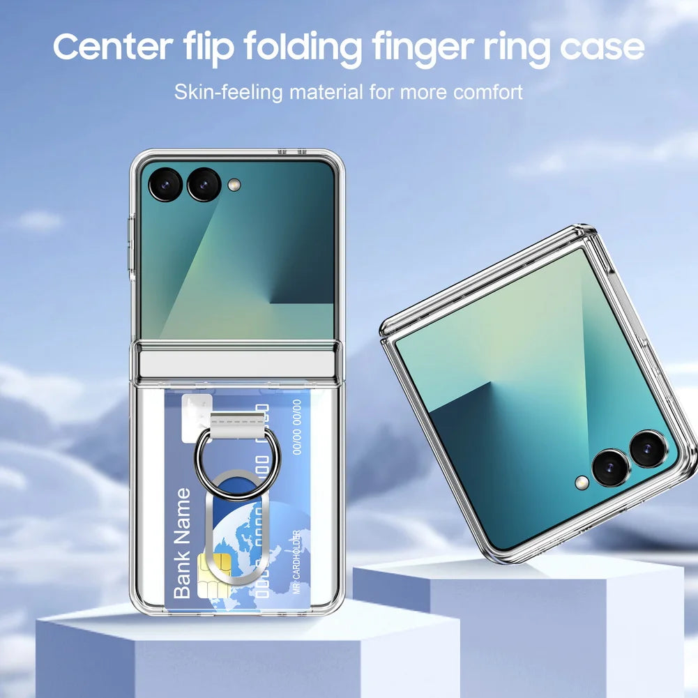 💳 Metal Ring Card Holder Case