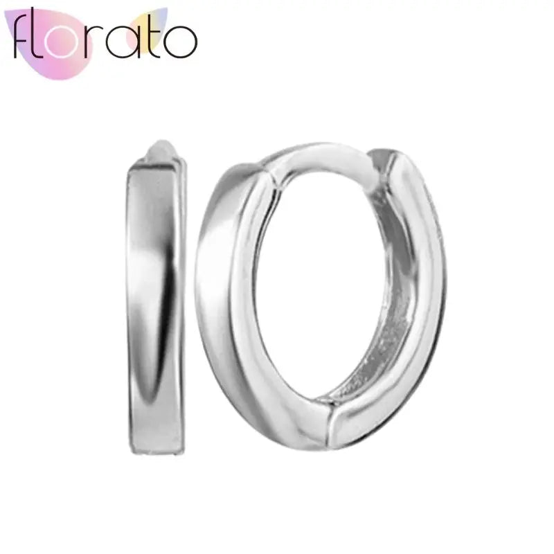 925 Silver Plain Circle Hoop Earrings