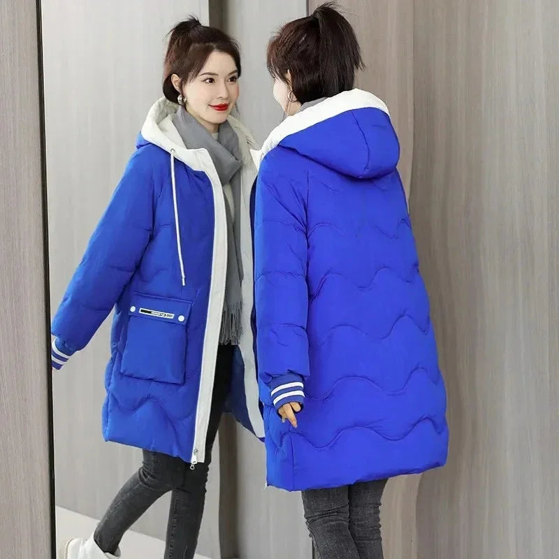 Women's Long Windproof Puffer Coat