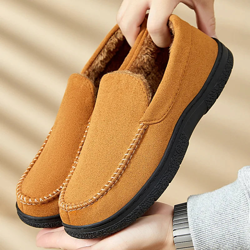 Men's Warm Plush Slip-On Shoes