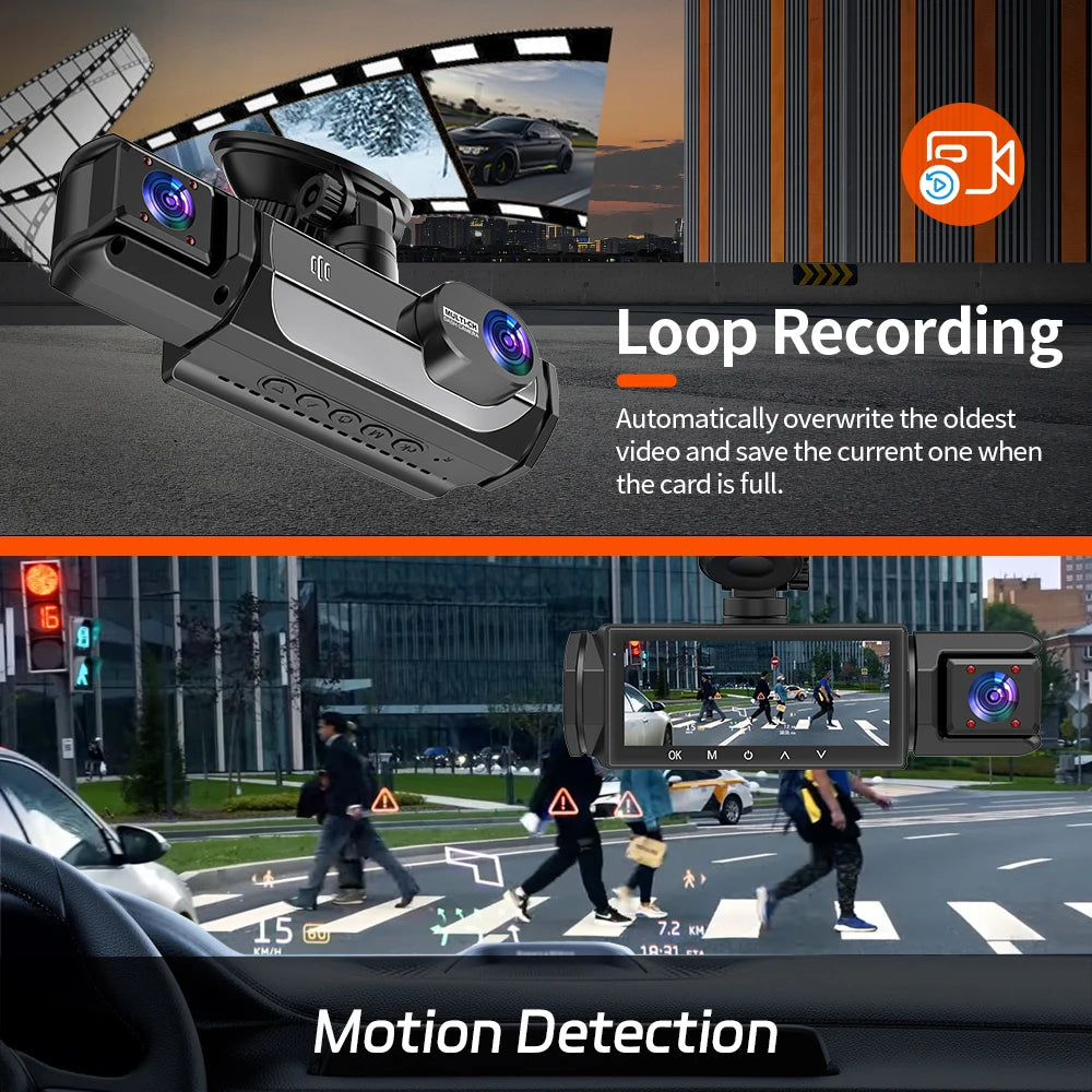 🎦 Triple Camera Dash Cam