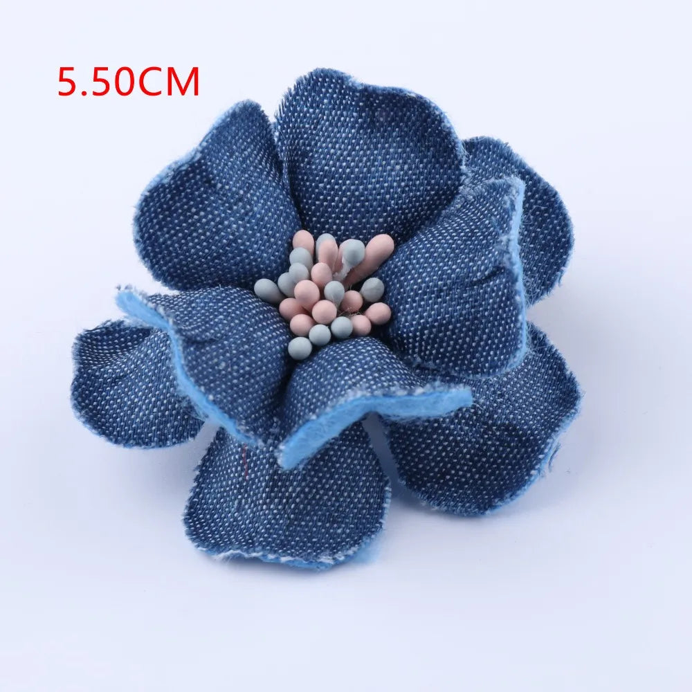 Denim Fabric Flowers