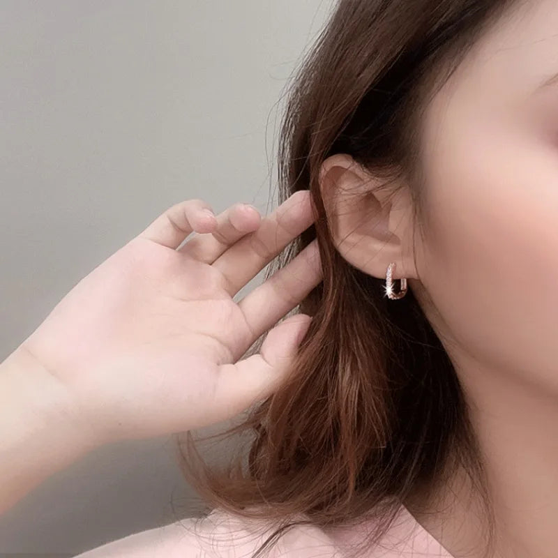 Crystal Circle Hoop Earrings