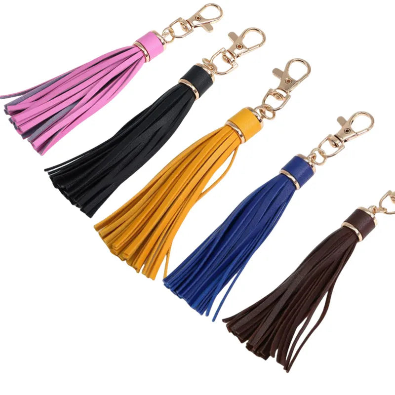 PU Leather Tassel Keychain