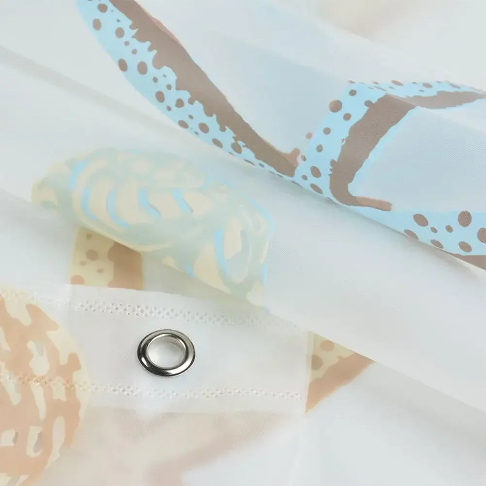 Starfish Seashell Shower Curtain